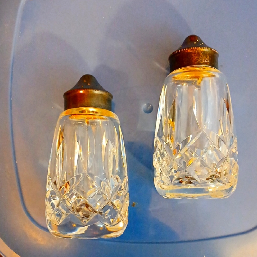 Crystal Warerford LISMORE Salt and Pepper Shakers